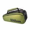 Wilson Blade V8 Super Tour 15 Pack Racquet Bag (Green/Black)