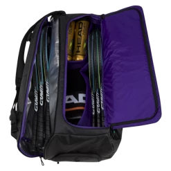 Head R-PET Gravity Duffel 12 Pack Racquet Bag (Black) -Squash Apparel Sales 6gravityduffelblack 1024x1024