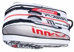 Babolat Pure Strike 12 Pack Racquet Bag (White) 8 Babolat Pure Strike 12 Pack Racquet Bag (White) -Squash Apparel Sales 751201 RH X 12 PURE STRIKE 149 white red Zoom material a 1024x1024