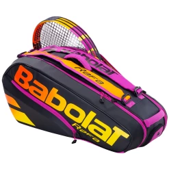 Babolat Pure Aero Rafa 6 Pack Racquet Bag (Black/Pink) -Squash Apparel Sales 751216 RH 6 PA RAFA 363 3 3 3 right racquets 1024x1024