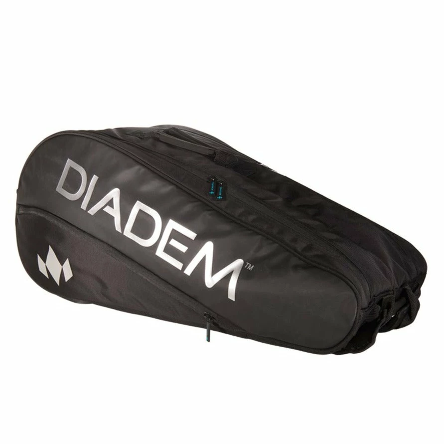 Diadem Nova Tour 9 Pack Racquet Bag (Black/Chrome) 1 Diadem Nova Tour 9 Pack Racquet Bag (Black/Chrome)