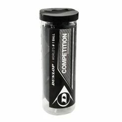 Dunlop Competition Single Yellow Dot Squash Ball 3-Ball Tube