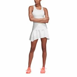 Adidas By Stella McCartney Women's Tank Top (White) -Squash Apparel Sales DQ1603 APP on model standard white 1024x1024