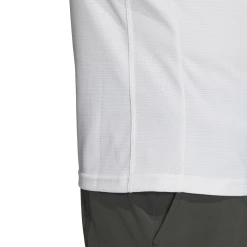 Adidas Men's Freelift HEAT.RDY Polo (White) -Squash Apparel Sales FQ2434 APP on model detail 3 white 1024x1024