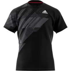 Adidas Men's Freelift Print HEAT.RDY Top (Black) 5 Adidas Men's Freelift Print HEAT.RDY Top (Black) -Squash Apparel Sales GG3746 APP virtual front white 1024x1024