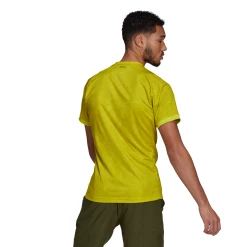 Adidas Men's FreeLift Primeblue Printed Top (Yellow) -Squash Apparel Sales GQ2221 APP on model back white 1024x1024