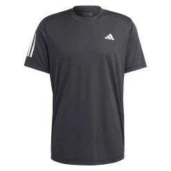 Adidas Men's Club 3 Stripe Top (Black) -Squash Apparel Sales HS3262 2 APPAREL Photography FrontCenterView transparent 1024x1024