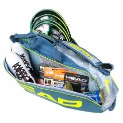 Head Tour Team Extreme Combi 6 Pack Racquet Bag (Yellow/Grey) -Squash Apparel Sales Head Tour Team Extreme Combi 6 Pack 1024x1024