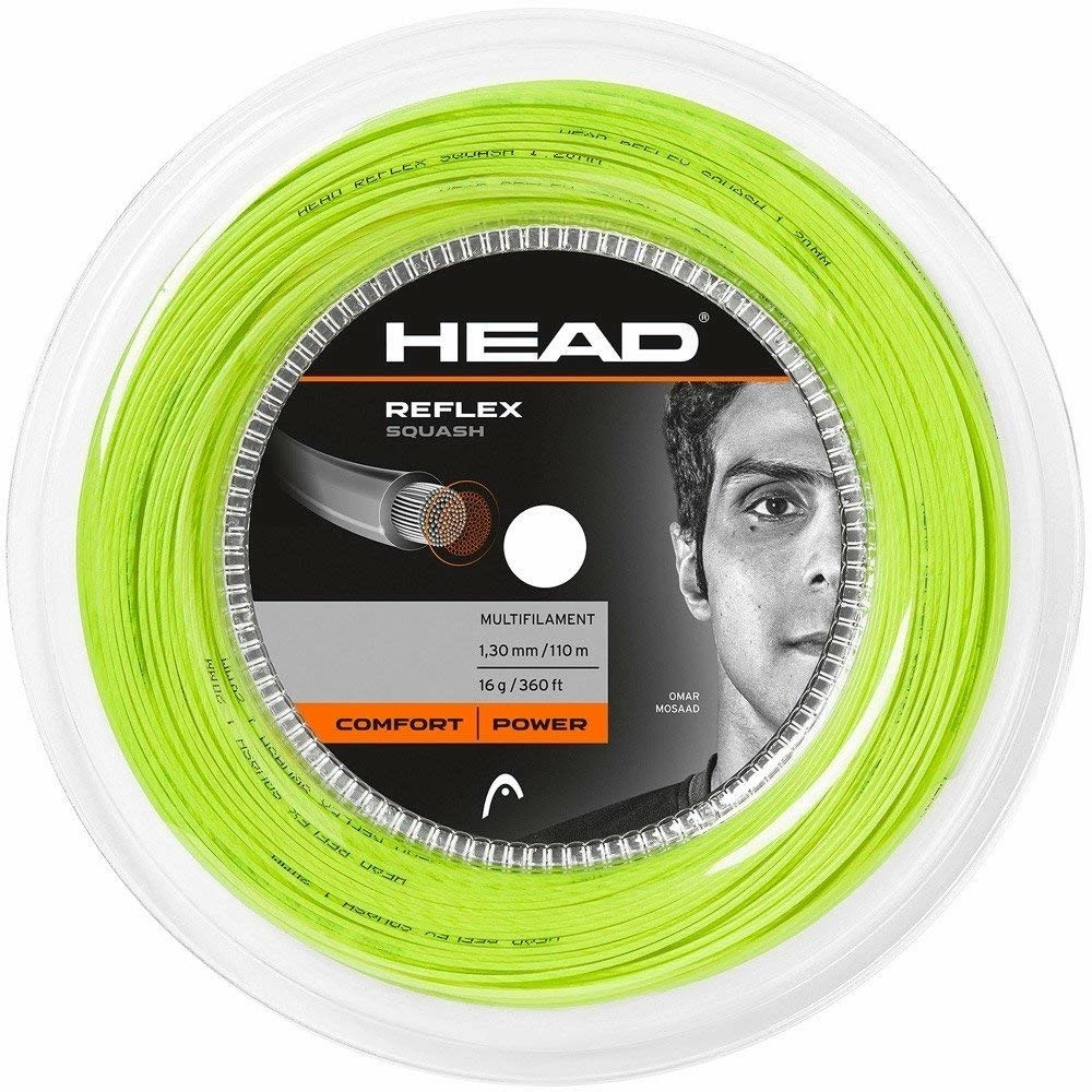 Head Reflex 18 Squash String Mini Reel (Yellow) 1 Head Reflex 18 Squash String Mini Reel (Yellow)