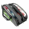 Wilson Super Tour 15 Pack Racquet Bag (Black/Green)
