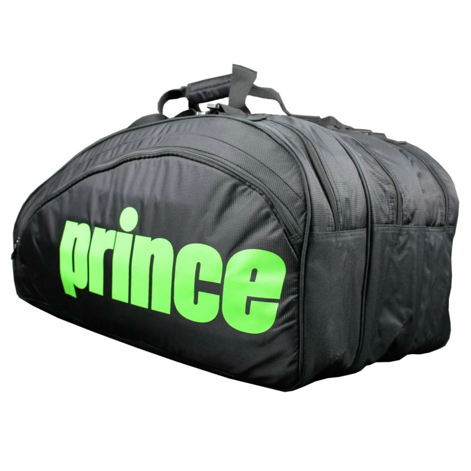 Prince Tour 12 Pack Racquet Bag (Black/Green) 1 Prince Tour 12 Pack Racquet Bag (Black/Green)