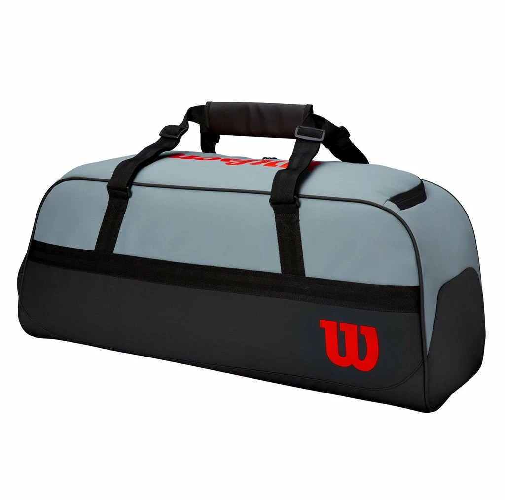 Wilson Clash Duffel Large Racquet Bag (Grey/Black/Infrared) 2 Wilson Clash Duffel Large Racquet Bag (Grey/Black/Infrared) - Image 2
