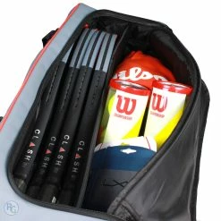 Wilson Clash Duffel Large Racquet Bag (Grey/Black/Infrared) 10 Wilson Clash Duffel Large Racquet Bag (Grey/Black/Infrared) -Squash Apparel Sales WilsonClashDuffel 5 1024x1024