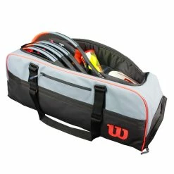 Wilson Clash Duffel Large Racquet Bag (Grey/Black/Infrared) 9 Wilson Clash Duffel Large Racquet Bag (Grey/Black/Infrared) -Squash Apparel Sales WilsonClashDuffel 7 1024x1024