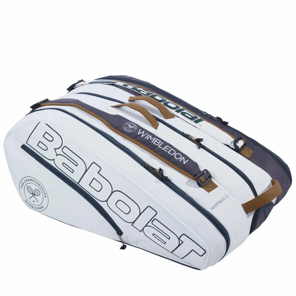 Babolat Pure Wimbledon 12 Pack Racquet Bag (White/Blue) 1 Babolat Pure Wimbledon 12 Pack Racquet Bag (White/Blue)