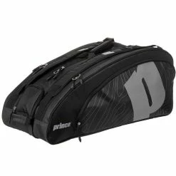 Prince Tour Reflective 12 Pack Racquet Bag (Black/Silver)